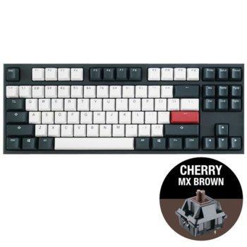 Ducky One 2 Tuxedo TKL Mechanical Keyboard-Cherry MX Brown - لوحة مفاتيح